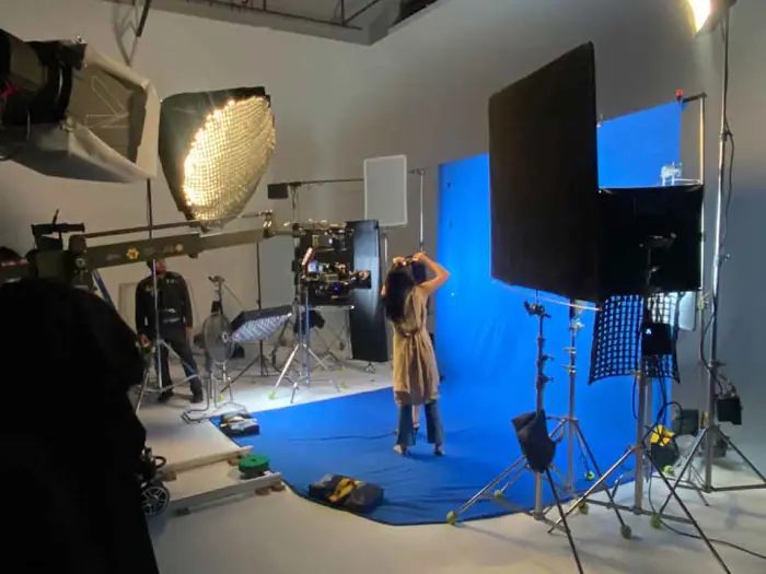 Bluescreen production shoot